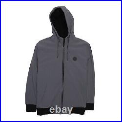 Michael Kors Men's Sherpa Linned Hooded Soft Shell Jacket (XLarge, Coal Grey)