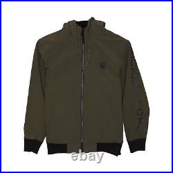 Michael Kors Mens Sherpa Linned Hooed Soft Shell Jacket (Large, Ivy) $195