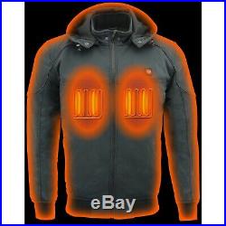 Milwaukee Leather Men's Soft Shell Heated Jacket with Detachable Hood MPM1761SET