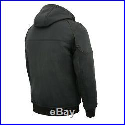 Milwaukee Leather Men's Soft Shell Heated Jacket with Detachable Hood MPM1761SET