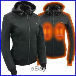 Milwaukee Women's Soft Shell Heated Racing Style Jacket with Detachable Hood SET