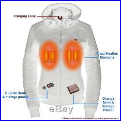 Milwaukee Women's Soft Shell Heated Racing Style Jacket with Detachable Hood SET