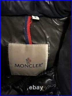 Moncler Men Down Puffer Bomber Jacket Size Blue