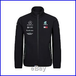 NEW 2019 Mercedes AMG F1 Lewis Hamilton Team SOFTSHELL Jacket Coat Mens OFFICIAL