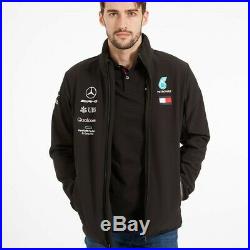 NEW 2019 Mercedes AMG F1 Lewis Hamilton Team SOFTSHELL Jacket Coat Mens OFFICIAL