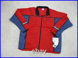NEW Nike Jacket Adult Extra Large Red Swoosh Vintage Windbreaker Coat Men 90s