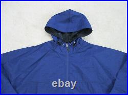 NEW Nike Jacket Adult Large Blue Center Swoosh Vintage Windbreaker Coat Men 90s