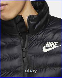 NIKE SPORTSWEAR NSW Synthetic Fill Puffer Padded Thermore Black Jacket Coat TNF