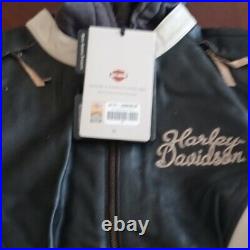 NWTS Harley Davidson Women's LEATHER JACKET 3 IN 1 COMBO XL