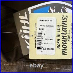 NWT $139 Kuhl Men's Double Kross Jacket Soft Shell Lined SIZE L Woodgrain 7247