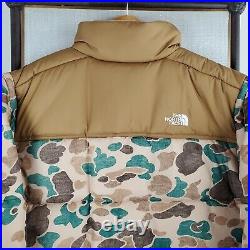 NWT $229 THE NORTH FACE Size Medium Mens Duck Frogskin Camouflage Puffer Jacket