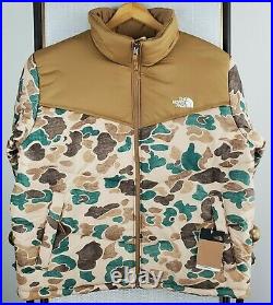 NWT $229 THE NORTH FACE Size Medium Mens Duck Frogskin Camouflage Puffer Jacket