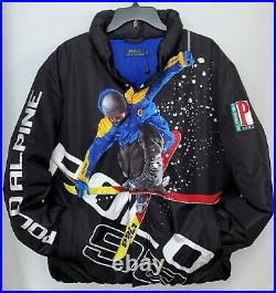 NWT $698 Polo Ralph Lauren Alpine Ski 92 Downhill Skier Down Puffer Jacket, Black