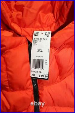 NWT Adidas Mens Itavic 3S 2.0 J Puffer Jacket Coat Orange DZ1416 Size 2XL
