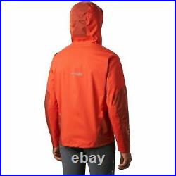 NWT COLUMBIA SzMD TITAN PASS OMNI-TECH SHELL WATERPROOF PACKABLE JACKET RED $220