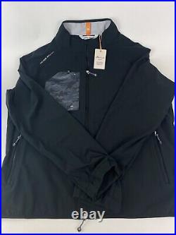 NWT Peter Millar Crown Sport Flex Adapt Wind Cheater Jacket Sz MEDIUM BLACK $178