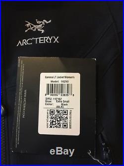 NWT Womens Arcteryx Gamma LT Jacket Black XS X-small New With Tags