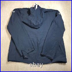 New Brady Jacket Mens Large Flex Rain Shell Windbreaker Full ZIp Blue Casual