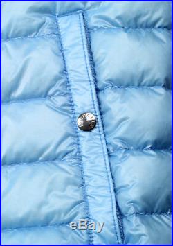 New Moncler Blue Gien Hooded Shell Gilet Vest Size 3 / M / 50 / 40 U. S. Jacket