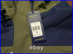 New Polo Ralph Lauren Hi Tech Jacket Mens XXL 2xl Olive Green Blue Anorak Nwt
