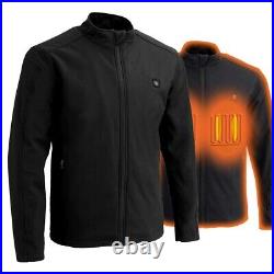 NexGen Heat Men's Soft Shell Black Heated Jacket with Battery Pack size XL