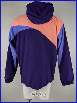 Nike Aqua Gear Men M Blue Purple Vintage 90's Reversible Adjustable Rain Jacket