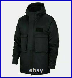 Nike Lebron James Protect Basketball Winter Jacket Black CK6771-010 Mens Size M