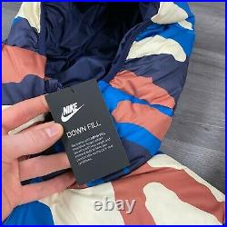 Nike Men's Down Fill Hooded Windrunner Camo Puffer Jacket Size Small Bv4763-744