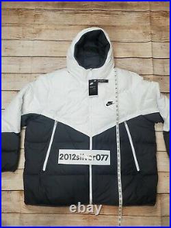 Nike Men's Shield Down Fill Wind Runner Puffer Hooded Jacket CU4404-100 Size 3XL