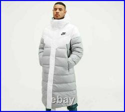 Nike Sportswear Down-Fill Long Mens Windrunner Shield Parka Puffer Jacket Grey