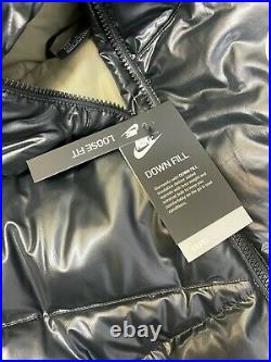 Nike Sportswear Down Parka Coat Long Puffer Jacket Women Large Black CU5820 010