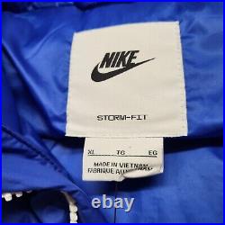 Nike Storm Fit Jacket Mens XL Primaloft Puffer Full Zip Hooded Insulated Logo