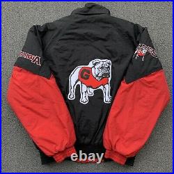 Nike Team Georgia Bulldogs Men's Size M Black Full Zip Quilted Bomber Jacket