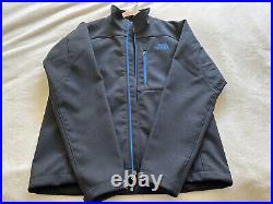 North Face Hommes Mens Size M Dark Charcoal Gray Full zip Softshell Jacket