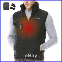 ORORO Men Heated Down Vest Motorcycle Hunting Hiking Mobile Winter Moto Jackets