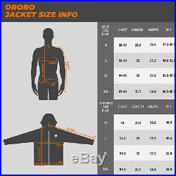 ORORO Men Quilted Heated Jacket Winter Heated Powered Sport Coat Water Resistant