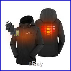 ORORO Women Heated Jacket Winter Outdoor Warm Battery Coats Slim Fit Black