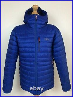 Oex Mens Uk L Blue Idris Insulated Hooded Jacket Coat Rrp £165 Ad