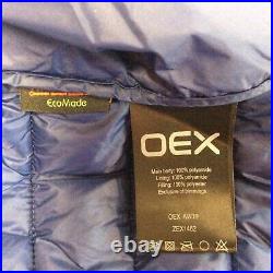 Oex Mens Uk L Blue Idris Insulated Hooded Jacket Coat Rrp £165 Ad