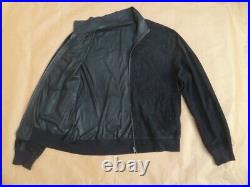 Ottimo Italian Men's reversible paper thin Nappa Leather Bomber Jacket Size 54
