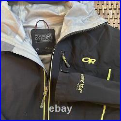 Outdoor Research Axiom Gore-Tex Active Shell Full ZIp Jacket Black Medium M