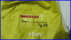 PRADA Yellow White Gore-Tex Hooded Jacket Wind Waterproof Track Sports Jacket M