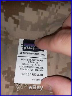 Patagonia AOR1 Level 5 Military Jacket Soft Shell Large Regular SEAL DEVGRU NWOT
