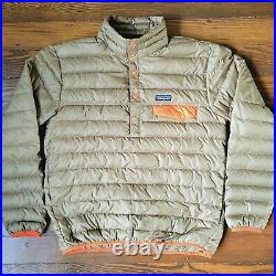 Patagonia Down Snap-T Pullover Jacket Khaki Size Medium