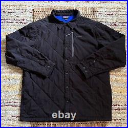 Patagonia Fitz Roy Tough Puff Diamond Quilted Snap Shirt Jacket Black Men Large