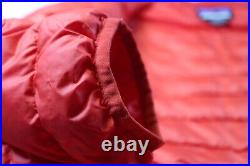 Patagonia Goose Down Sweater Red/Orange Puffer Jacket Full Zip Men's XL