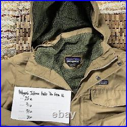 Patagonia Isthmus Sherpa Insulated Lined Hoodie Jacket Khaki Green Men's Size XL
