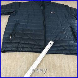Patagonia Jacket Mens Large Nano Puff Goose Down Blue Navy Coat Puffer Casual