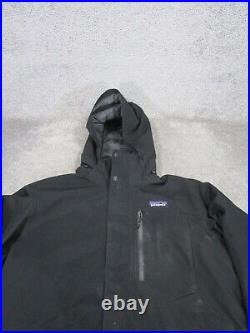 Patagonia Jacket Mens Topley Black Softshell Hooded Stains