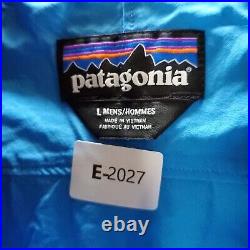 Patagonia Men Jacket Large Navy Nano Air Logo Full Zip Pockets Mock Neck